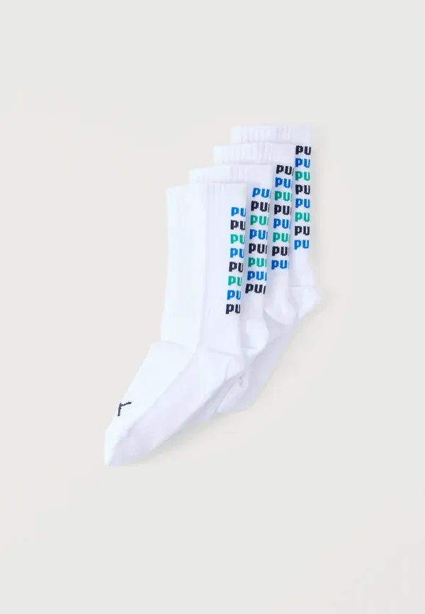 Носки 4 Pack Puma White, Racing Blue, Green, белый/синий/зеленый