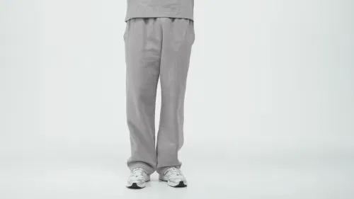 Мужские брюки свободного кроя Trefoil Essentials Open Hem Adidas Originals, серый меланж — фото 2