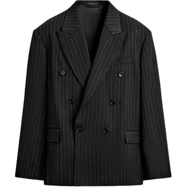 Мужской деловой костюм с лацканами Black Lapel Moderate ZARA, Черный