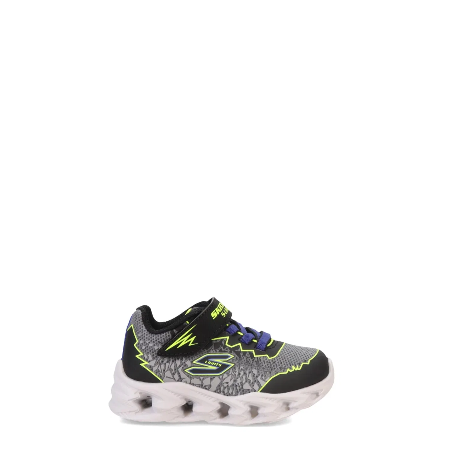 Детские кроссовки для мальчиков Skechers, Black Synthetic Yellow Blue Trim — фото 3