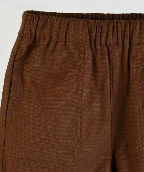 Детские шорты свободного кроя из хлопка с моделью Cotton Rayon Natural Short Pants moimoln, Brown — фото 3