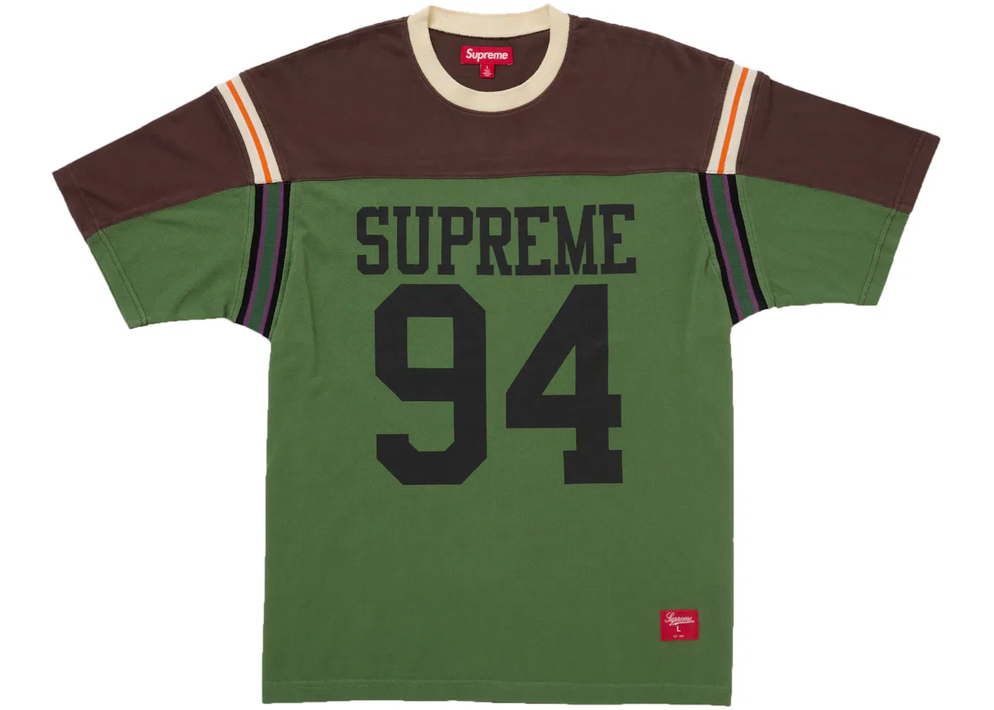 Мужская футболка с длинным рукавом Supreme Split S/S Football Top, Green