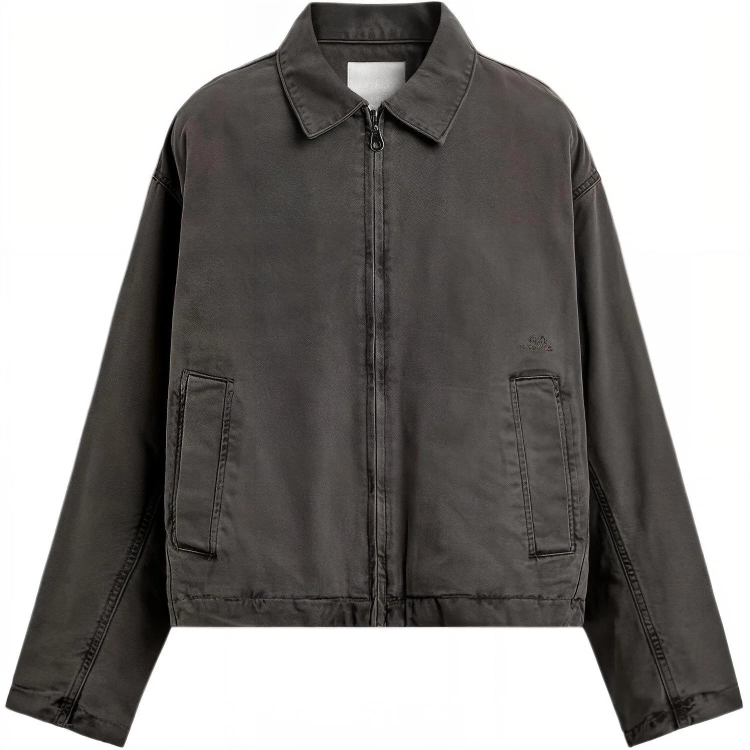 Мужское пальто из твида с отложным воротником ZARA, Khaki