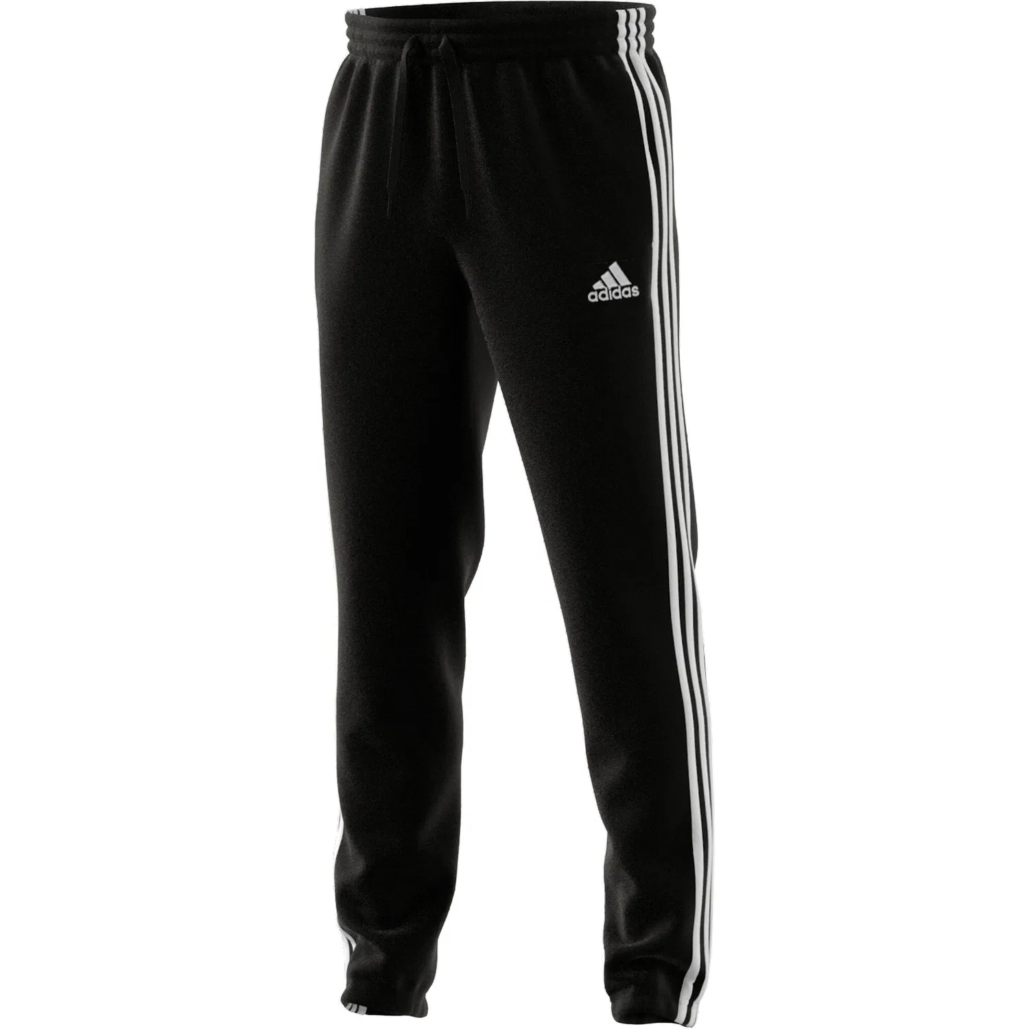 Мужские спортивные брюки с эластичным поясом Essentials Fleece Tapered Elastic Adidas, Schwarz Weiss — фото 4
