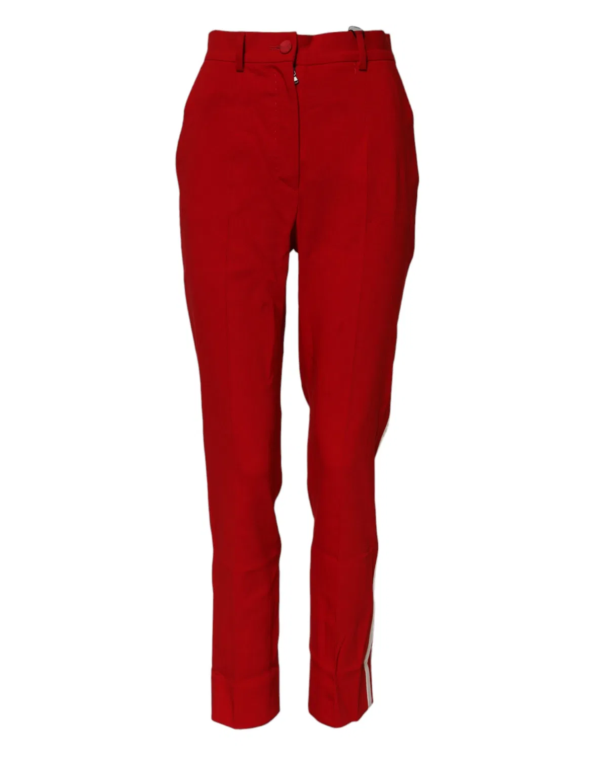 Женские брюки зауженные с логотипом 38 IT Dolce & Gabbana, Red — фото 2