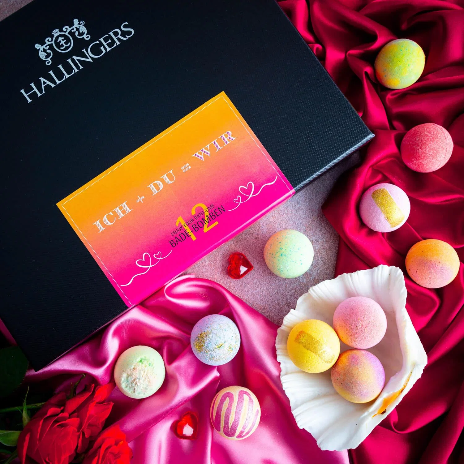 Набор бомбочек для ванны, 12 шт, Hallingers, Luxury Bath Bombs, Германия — фото 2