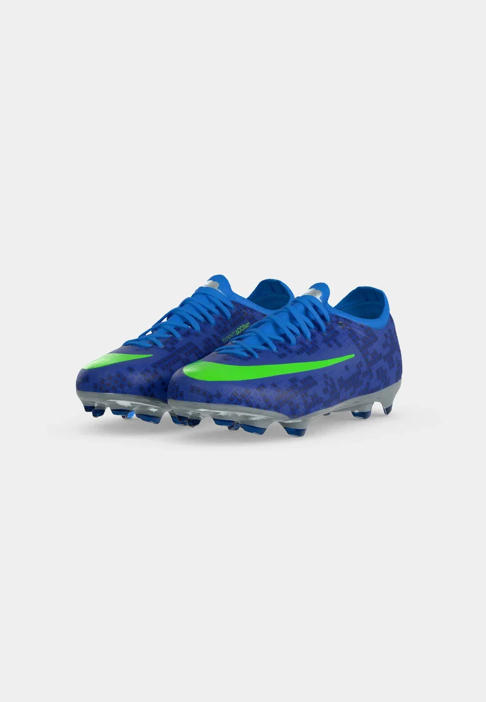 Футбольные бутсы Mercurial Vapor Pro X Lego FG унисекс для твердого грунта Nike Performance, Concord/Green Strike/Photo Blue/Metallic Silver-Coloured/Black — фото 3