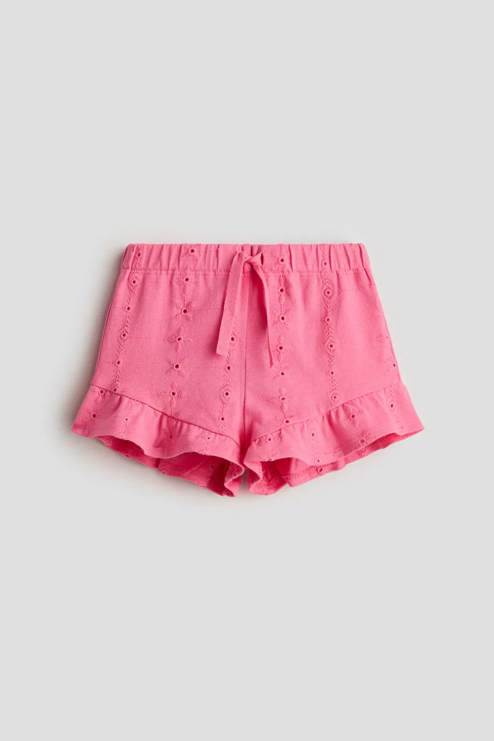Шорты с английской вышивкой H&M, Schockrosa