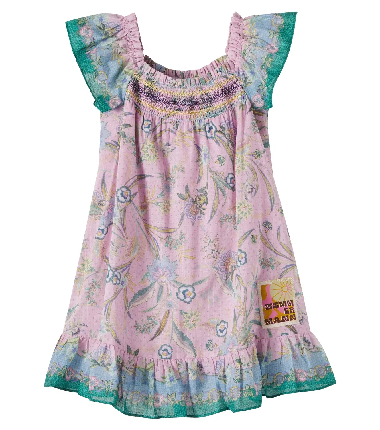 Платье хлопковое Zimmermann Kids, Lilac Scarf Floral