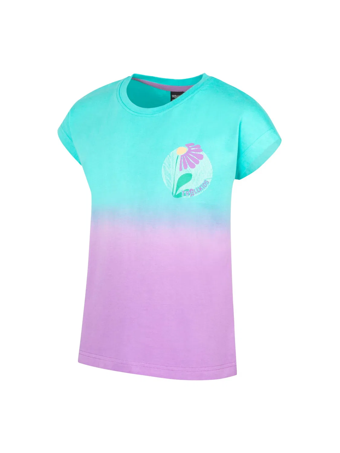 Футболка Trollkids Performance Shirt бирюзового цвета — фото 3