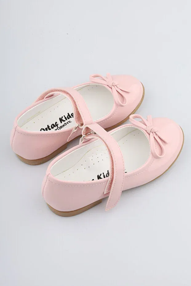 Детские балетки для девочек с бантом Moon Glow, Pink Patent Leather — фото 3
