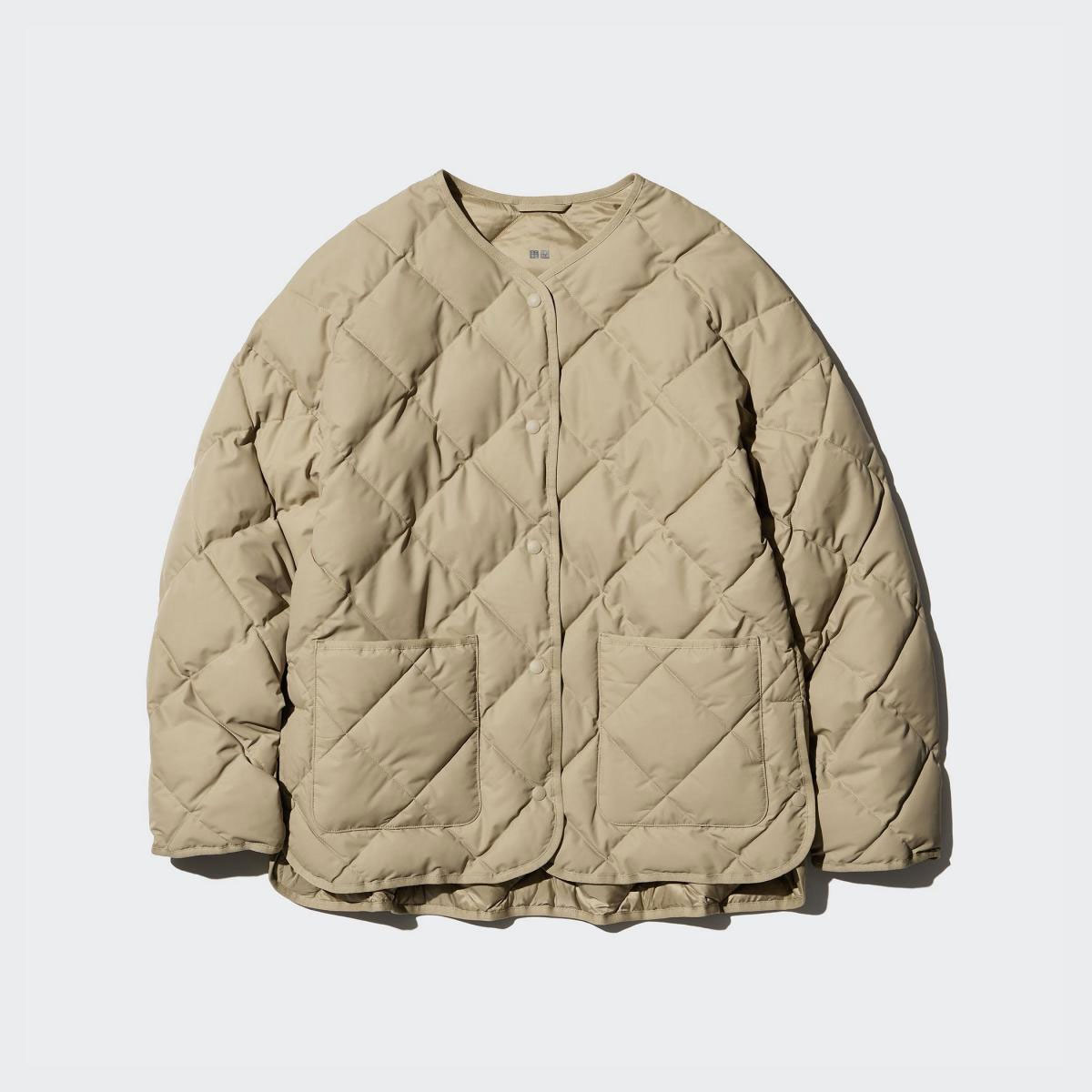 

Стеганная куртка puffertech Uniqlo, 32 бежевый