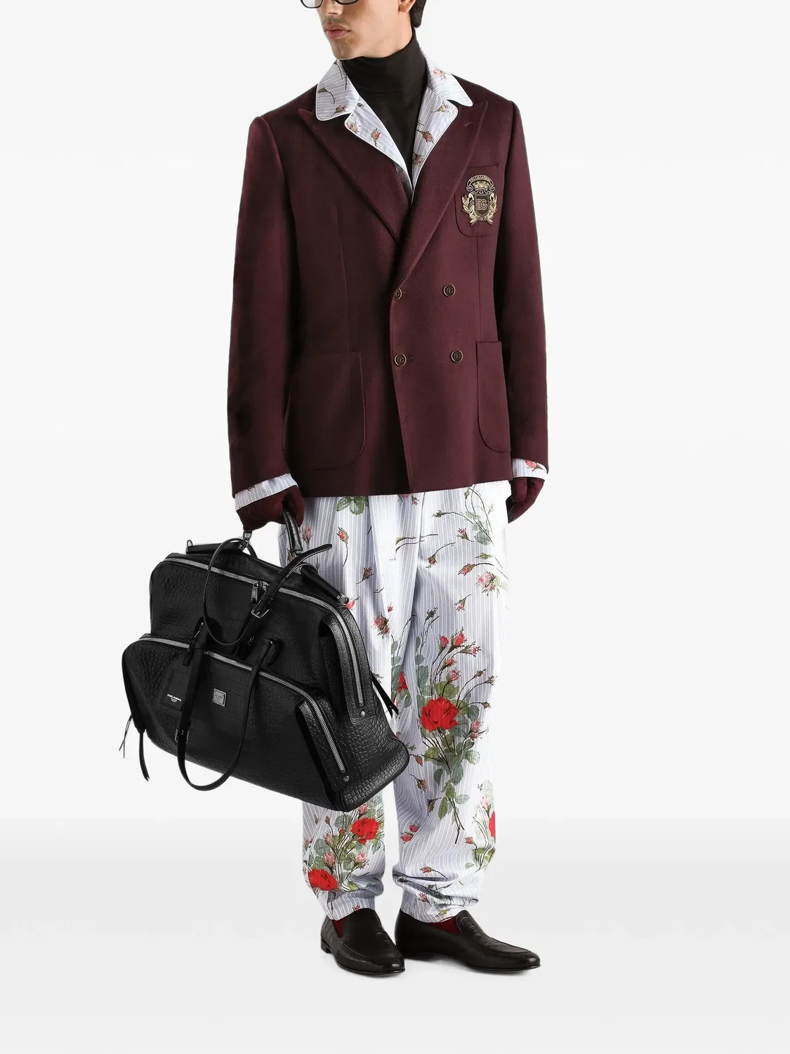 Брюки Vanity с цветочным принтом Dolce & Gabbana, белый — фото 2