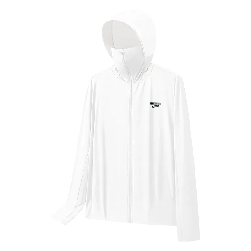 Детская куртка для защиты от солнца Cool Touch MINISO, White Blue Gray Label Chest Logo