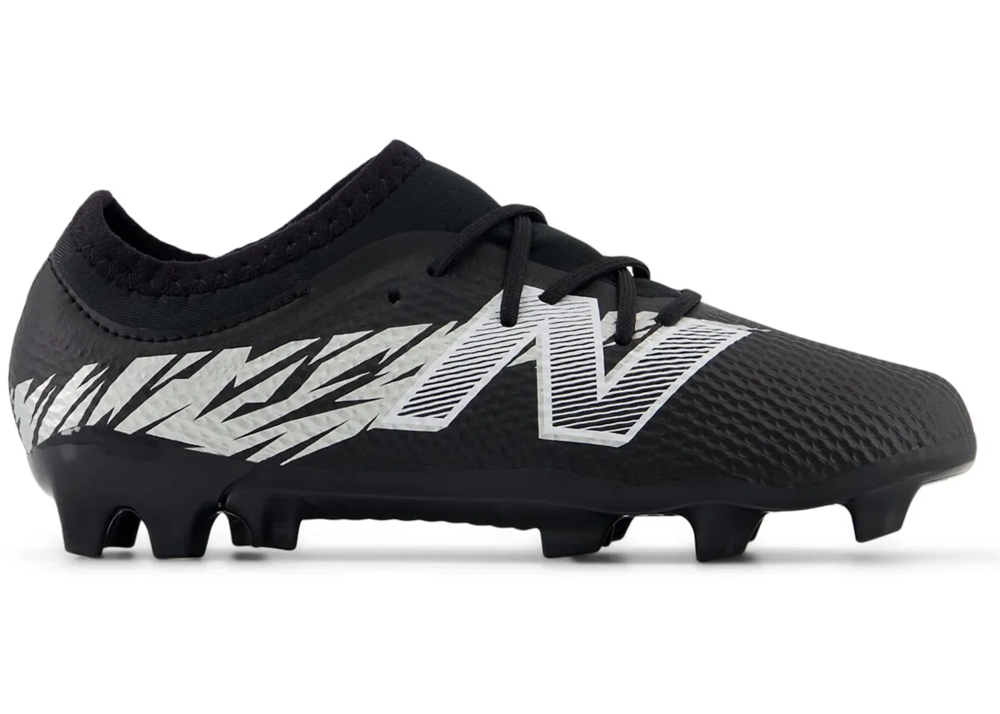 Детские бутсы New Balance Furon V8 Team Junior FG, Black/Metallic Silver/White