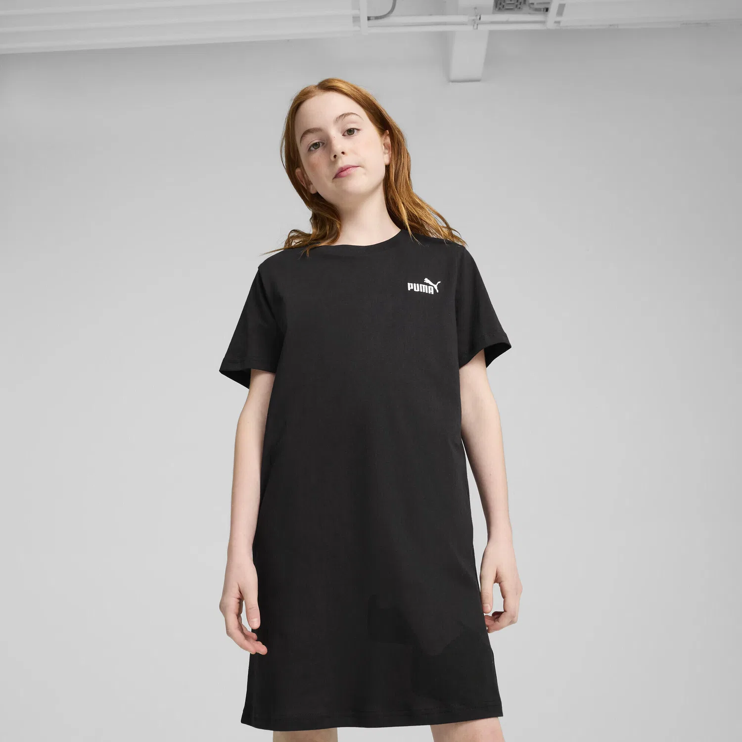 Детское платье с коротким рукавом Essentials Small No. 1 Logo Puma, Черное — фото 2