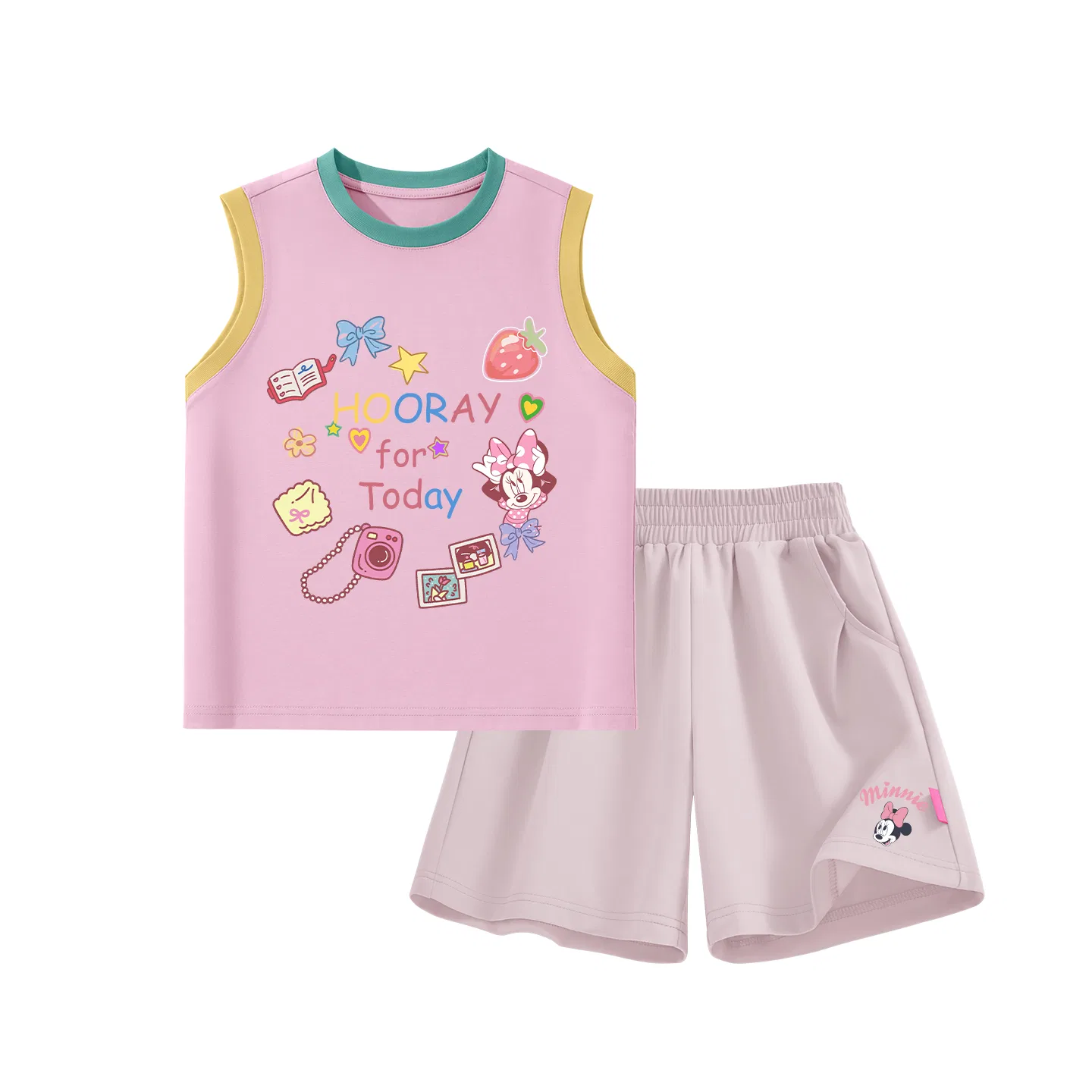 Детский спортивный костюм с круглым вырезом, тянущийся, Disney, Di Divers Blue Pink