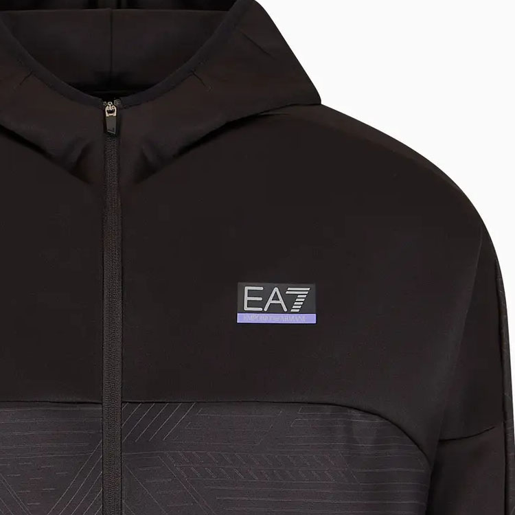 EMPORIO ARMANI Толстовка EA7 FW24 мужская темно-коричневая — фото 4
