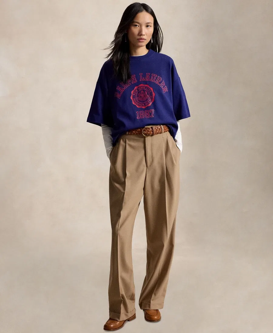 Футболка оверсайз из хлопкового джерси Polo Ralph Lauren, Fall Royal — фото 2
