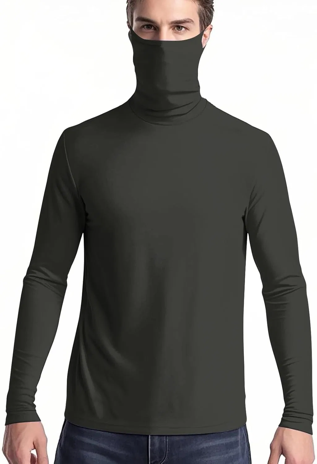 Мужская футболка с длинным рукавом UPF 50+ Sun Protection, Dark Gray — фото 2