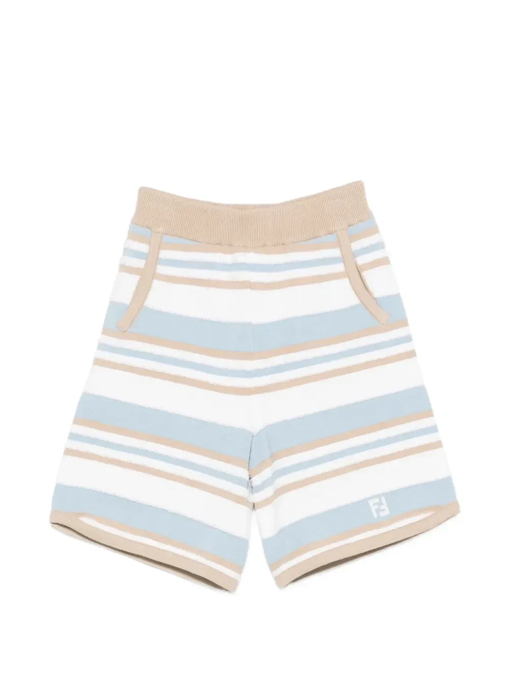 Шорты в полоску Fendi Kids, белый