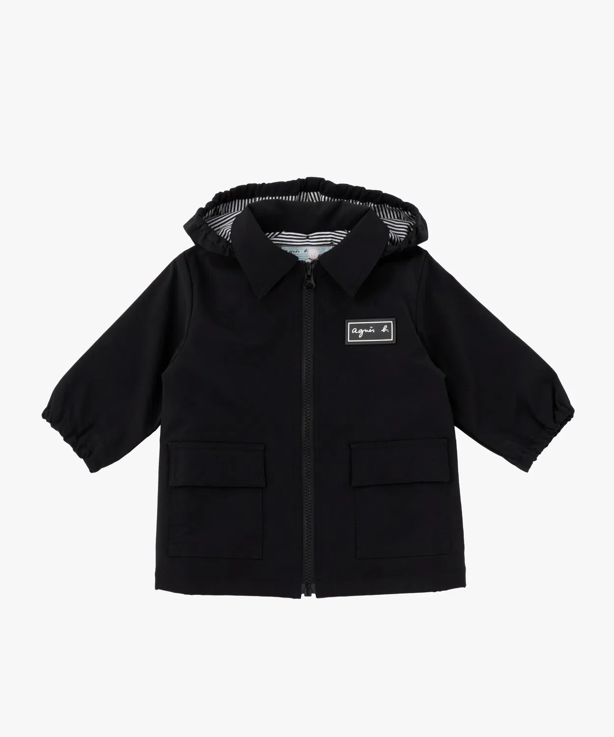 Детская куртка-дождевик с капюшоном, модель Baby Rain Parka, agnes b., Black