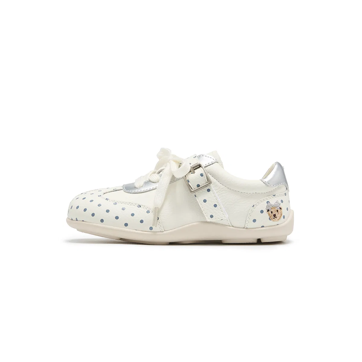 Детские кеды на липучках Teenie Weenie, Beige Blue White
