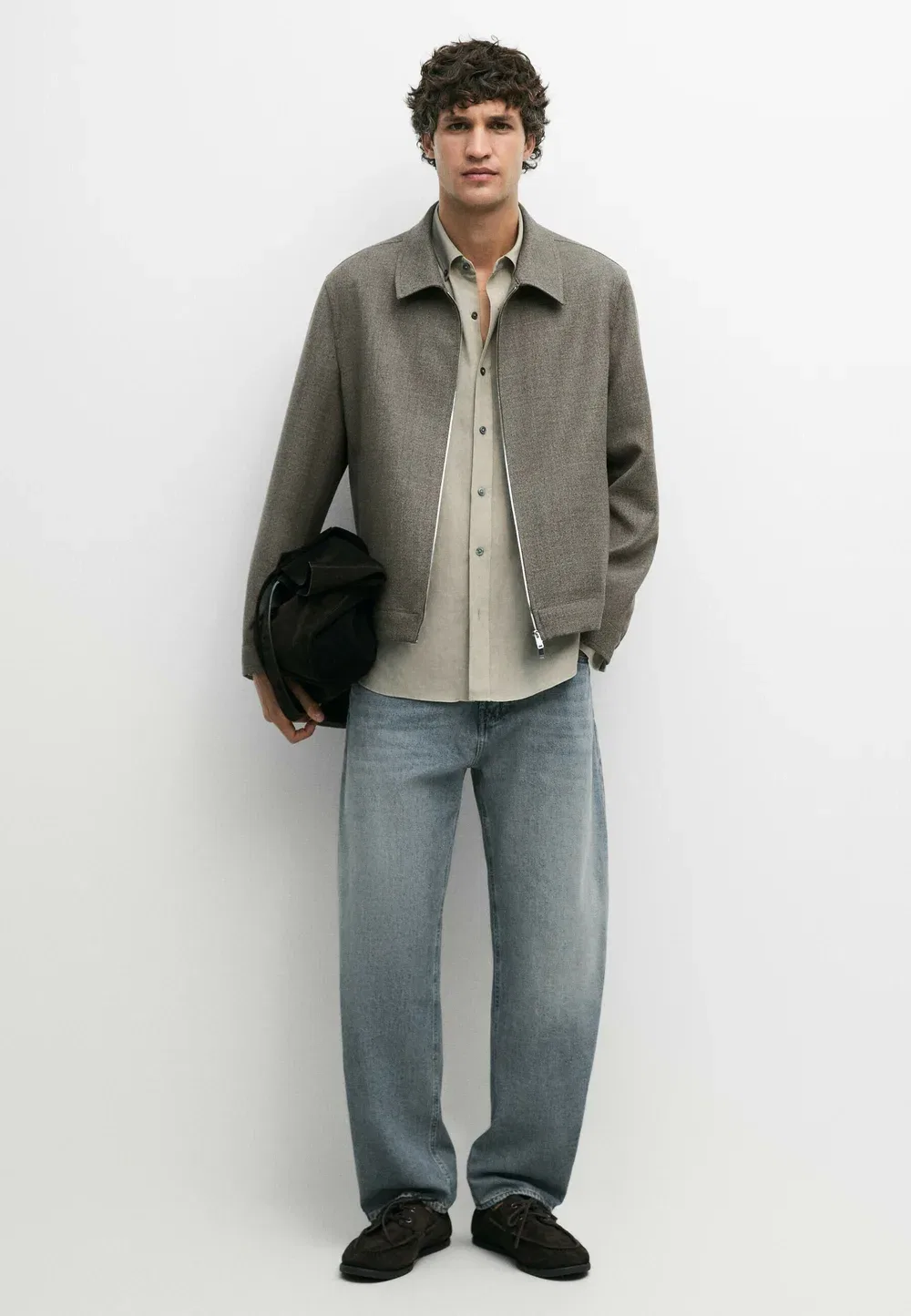 Джинсы прямого кроя - джинсы свободного кроя Massimo Dutti, Blue — фото 2