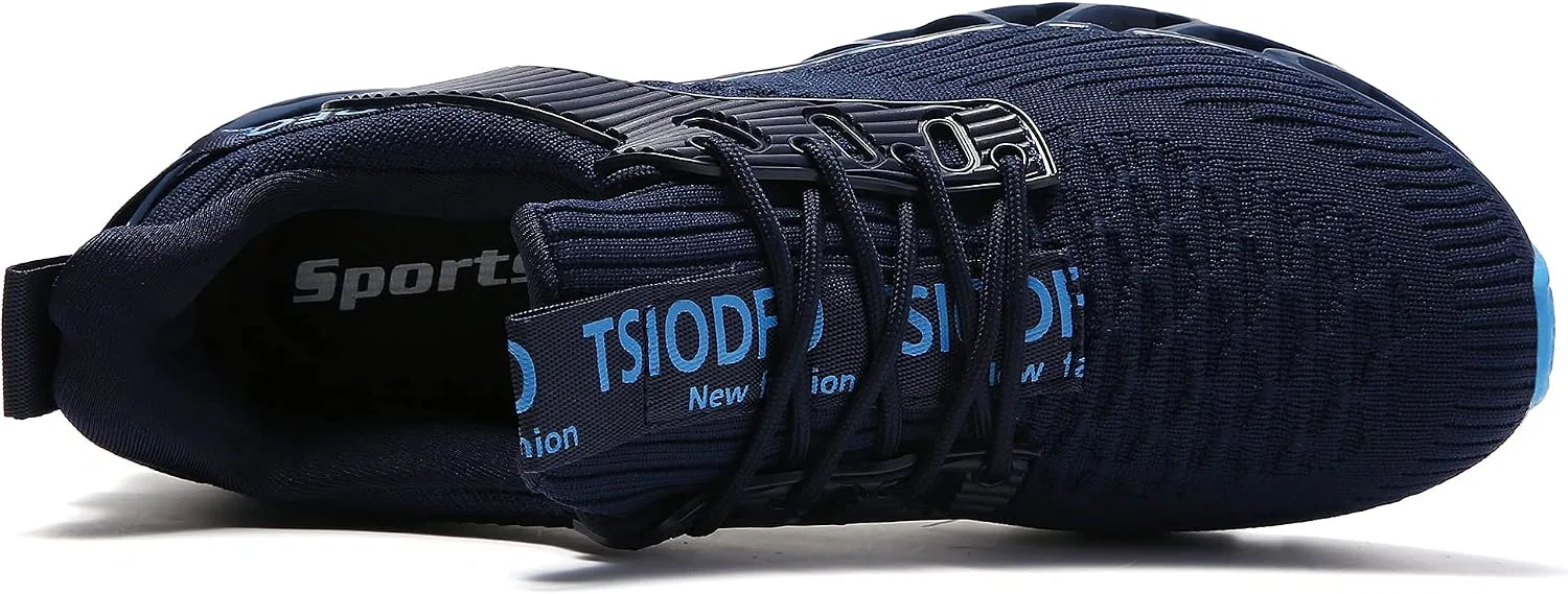 Детские кроссовки для бега с принтом TSIODFO, Navy Blue — фото 4