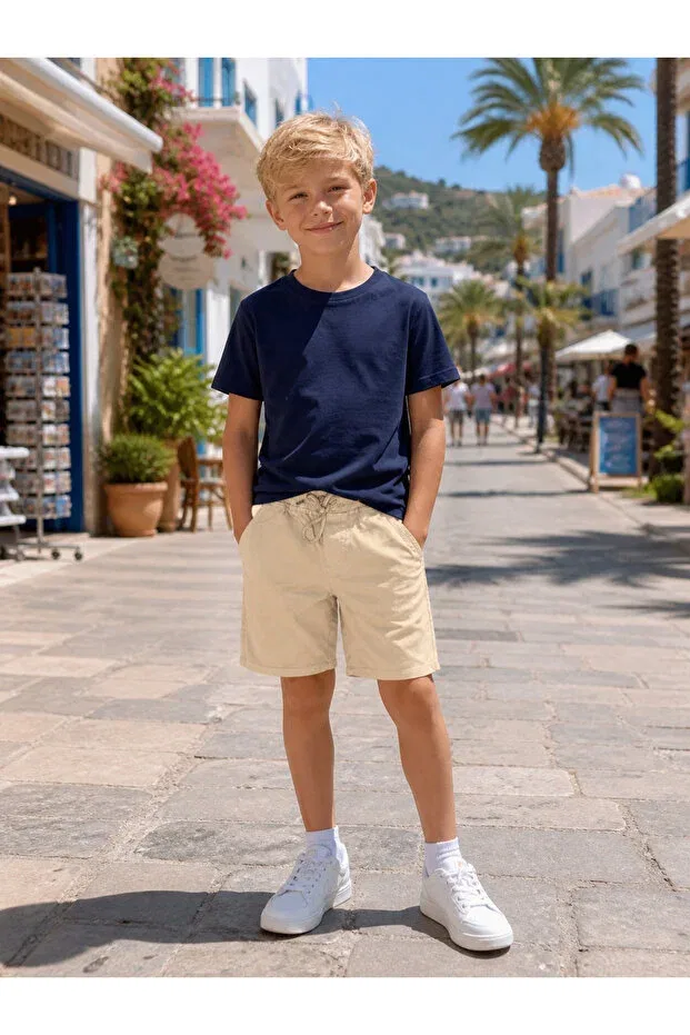 Детские шорты для мальчиков хлопковые Rindo Kids, Beige