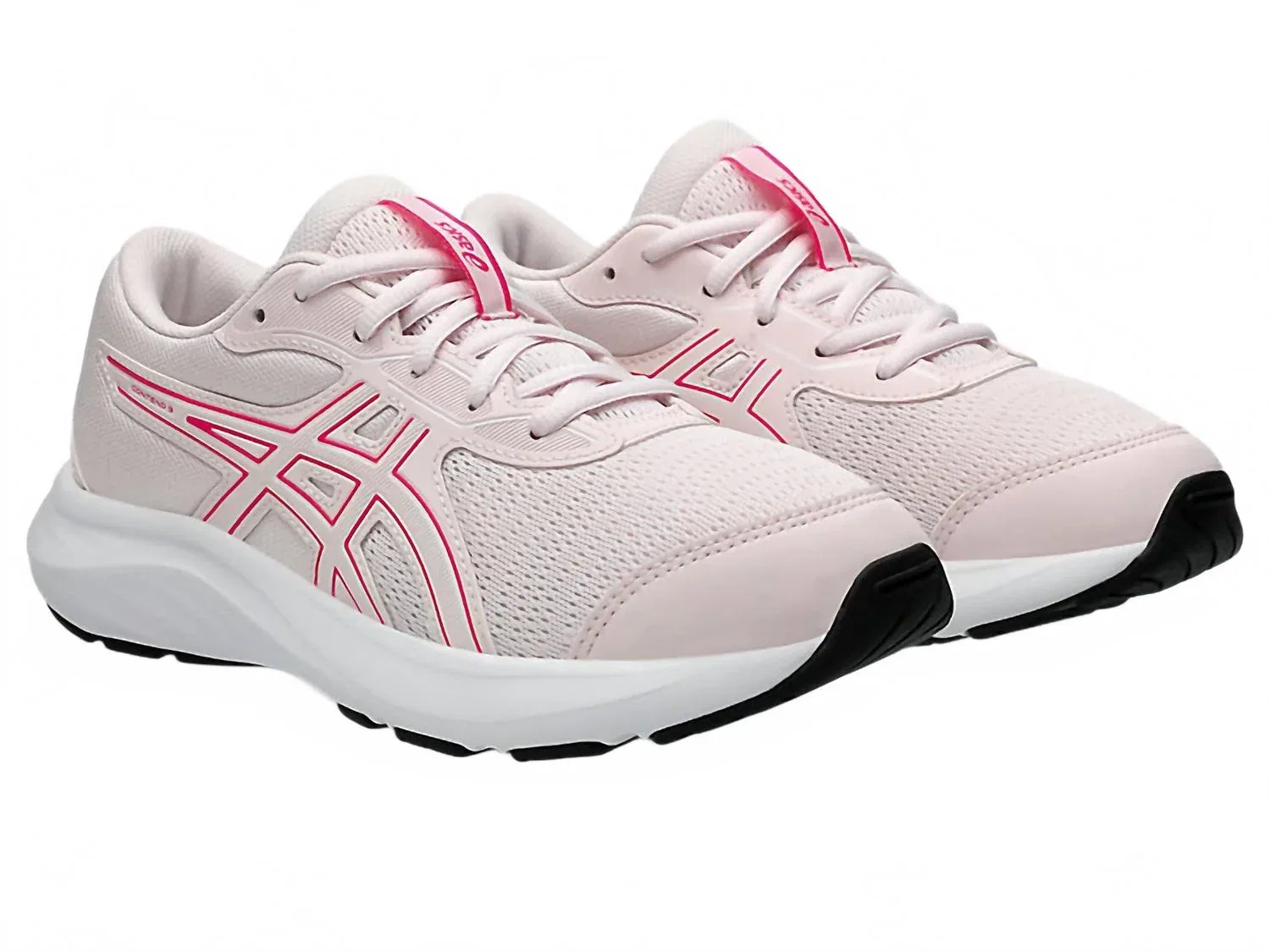 Детские кроссовки для девочек с усиленным носком Contend 9 Grade School Sneaker Asics, Pale Pink/White — фото 3