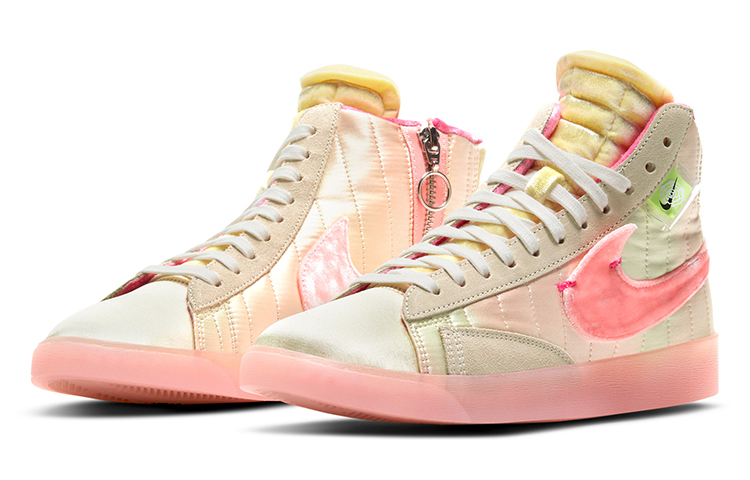 Кроссовки Nike Blazer Mid Rebel, бежевый/розовый — фото 3