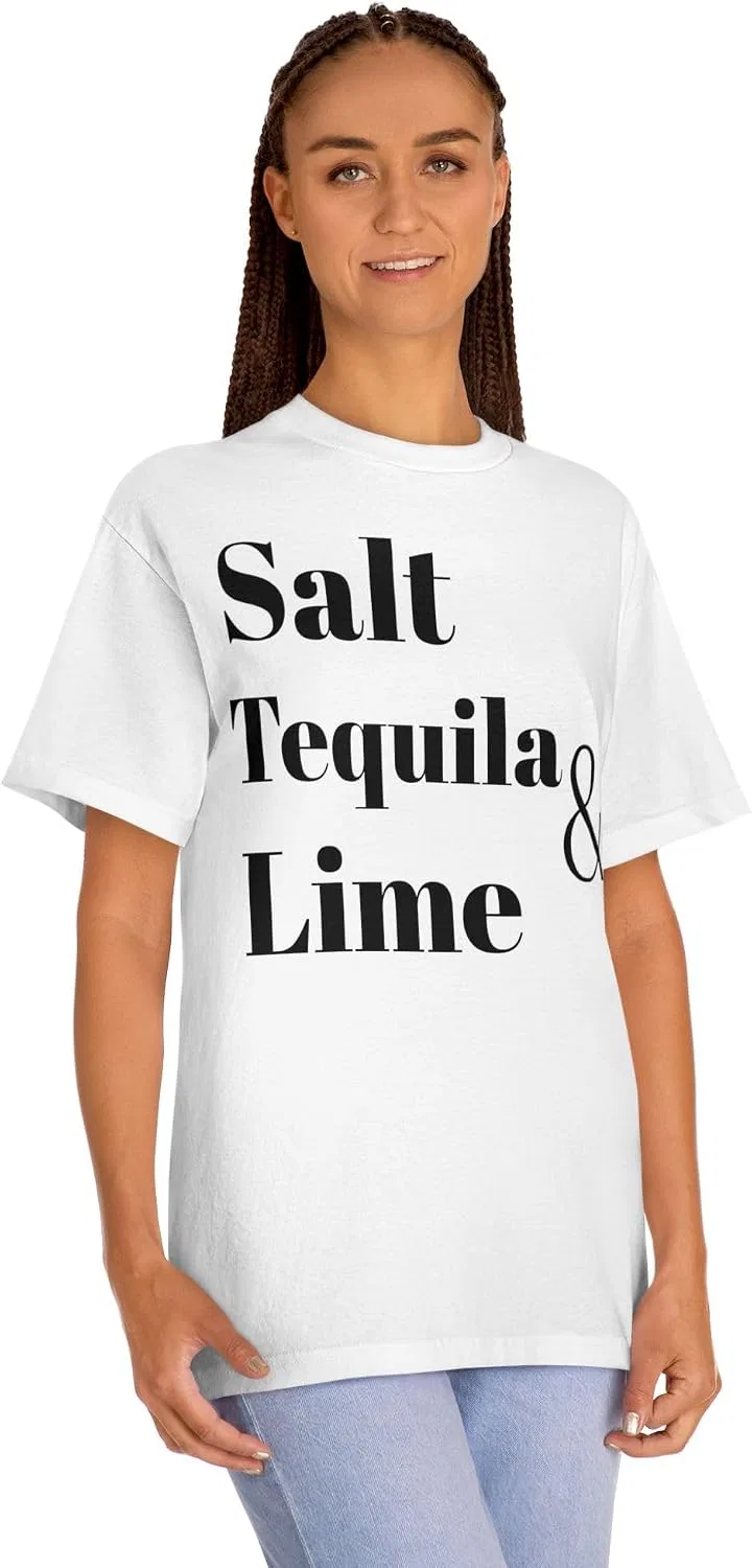 Женская футболка с принтом Salt Tequila Lime American Apparel 1301, White — фото 3