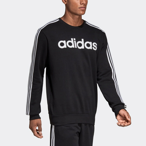 Толстовка e 3s crew fl round-neck sweater men black/white Adidas, черный — фото 4
