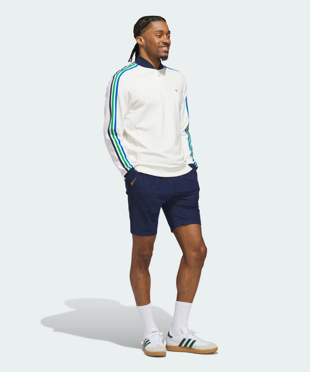 Мужской свитшот с длинным рукавомAdidas Golf Original 3st HZ, белый — фото 4