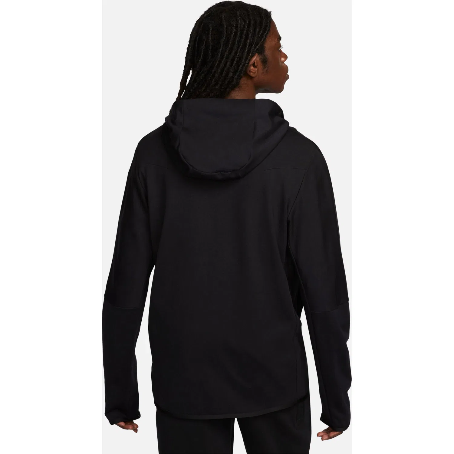 Мужская куртка из футера с принтом Tech Fleece Lightweight Full-Zip Hooded Jacket Nike, Schwarz — фото 2