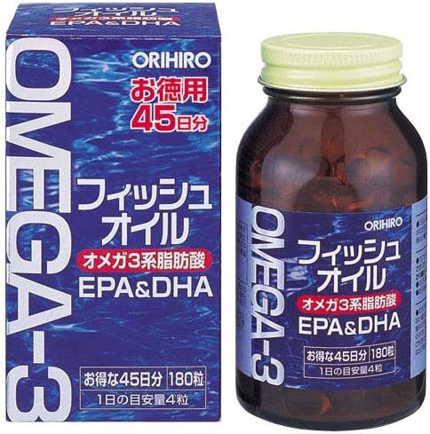 

Омега-3 Orihiro EPA & DHA, 180 капсул