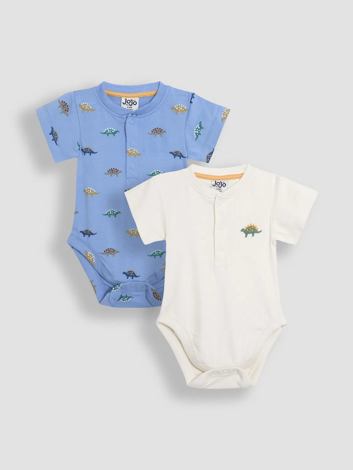 Боди с коротким рукавом, 2 шт Jojo Maman Bébé, синий, кремовый