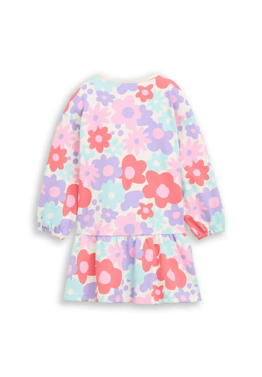 Kleider & Комбинезоны Sweat-Kleid mit volants - дневное платье Tom Tailor, Colorful Big Floral Design — фото 2