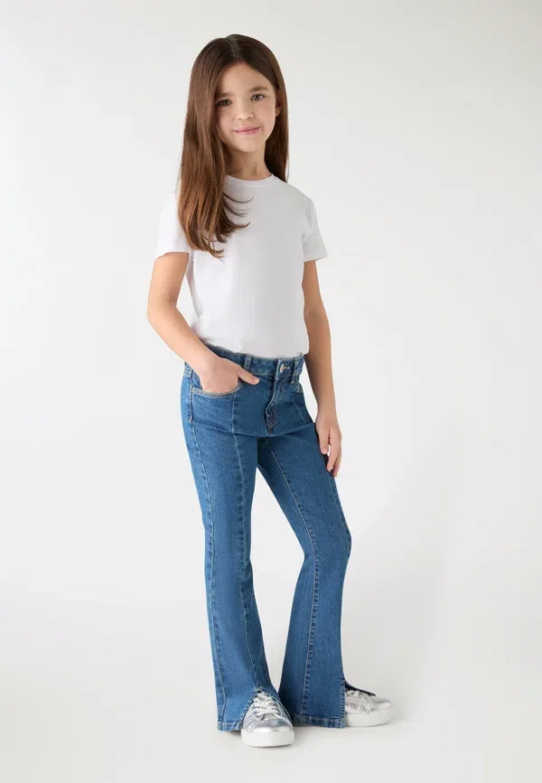 Брюки из денима Flared jeans Terranova Denim Medium, синий