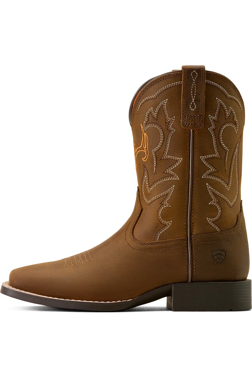 Детские ковбойские сапоги с широким квадратным носком Deer Ridge Ariat, Distressed Brown — фото 2