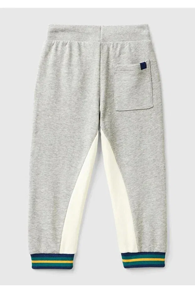 Детские спортивные штаны для мальчиков с утяжкой United Colors Of Benetton, Gray Melange — фото 2