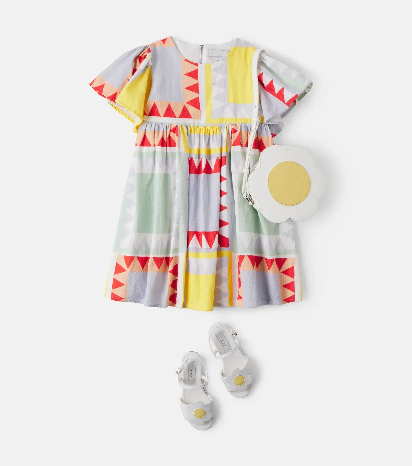 Платье хлопковое Stella Mccartney Kids, мультиколор — фото 2