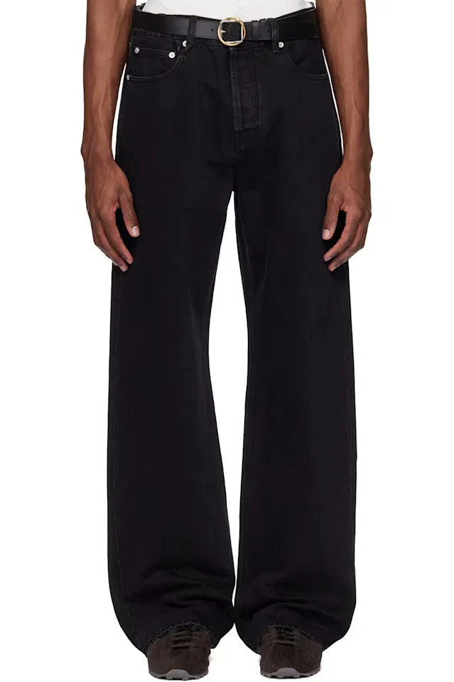 Черные джинсы the straight de-nîmes denim Jacquemus