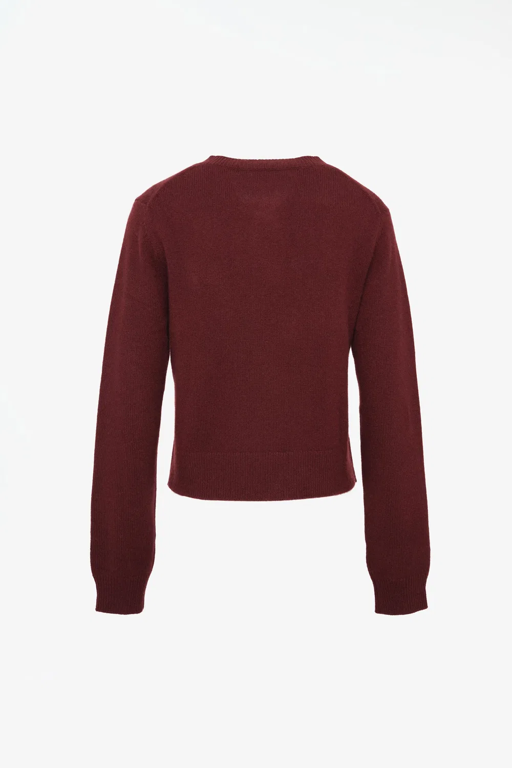 Кардиган укороченного кроя из 100% кашемира, лимитированная серия ZARA, бургундия — фото 3
