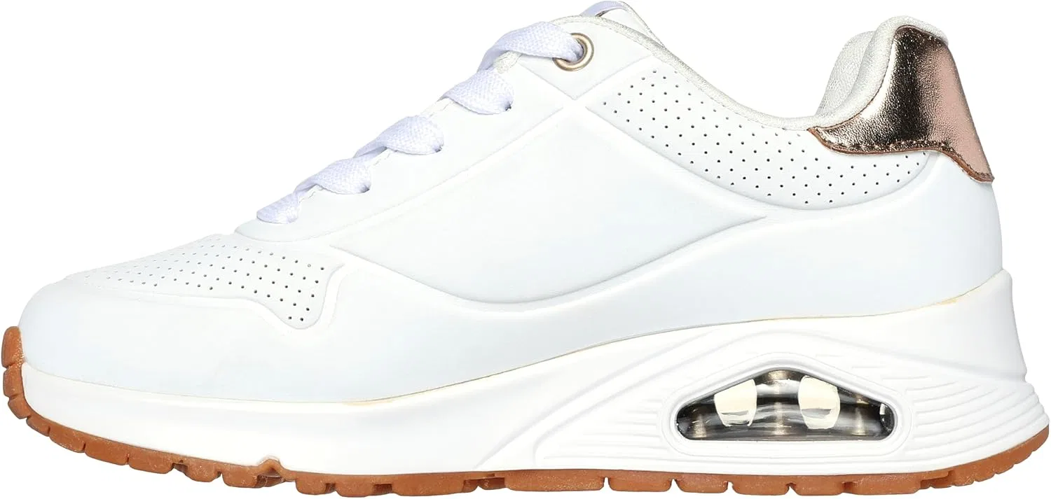 Детские кроссовки для девочек с блестками UNO Gen1 Skechers, White — фото 4
