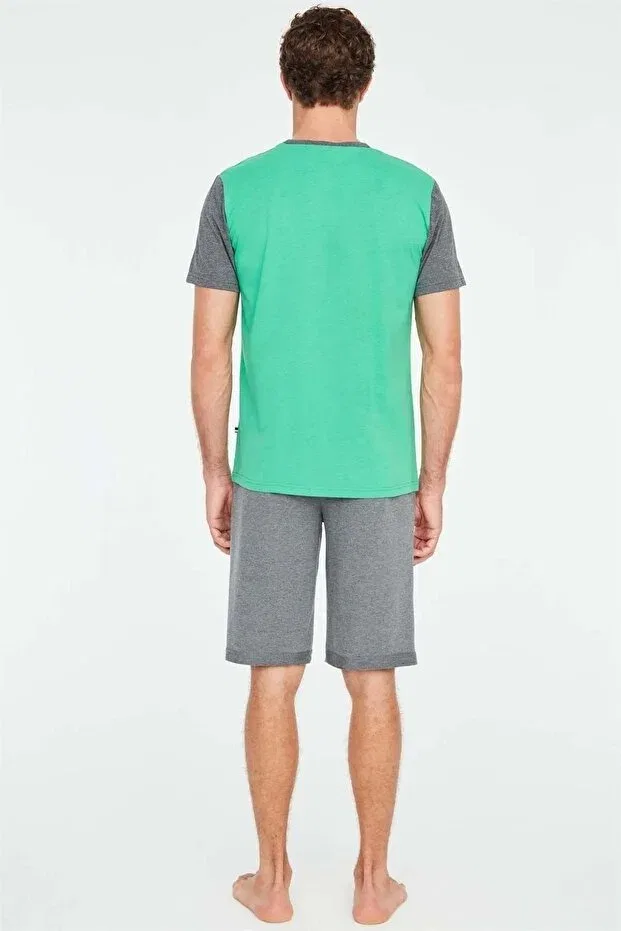 Мужской комплект пижамы с коротким рукавом U.S. Polo Assn., Green — фото 3