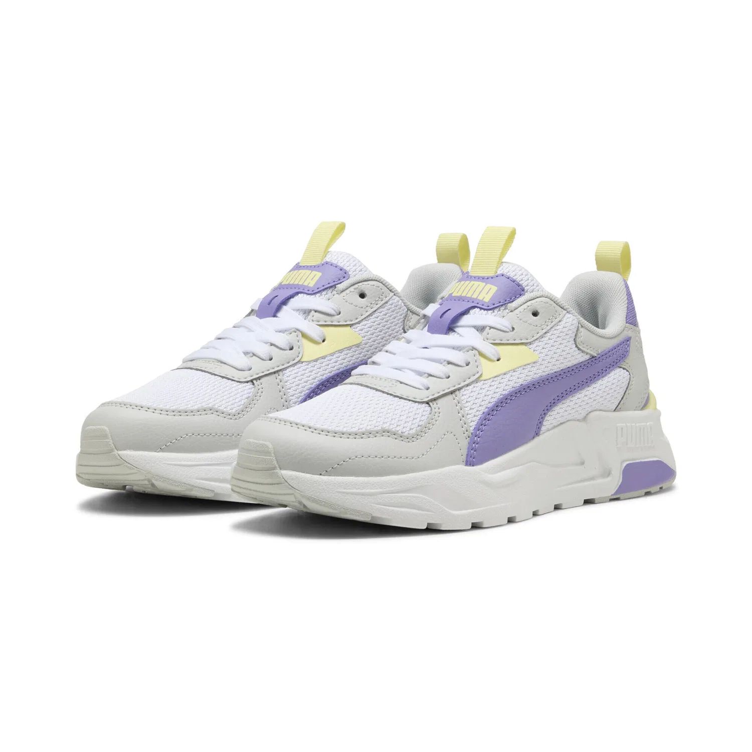 Детские кроссовки с замшевыми вставками Trinity Lite Puma, Weiss Violett Grau