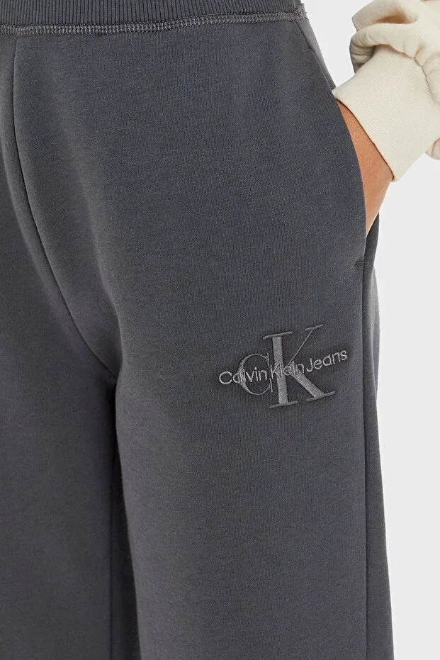 Женские хлопковые брюки-джоггеры с высокой посадкой Calvin Klein, Anthracite — фото 3