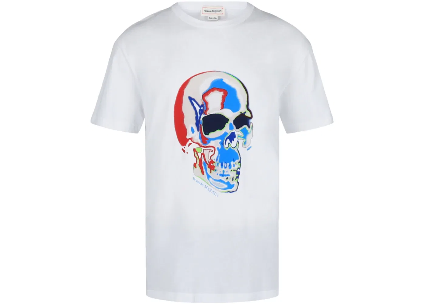 Мужская футболка с принтом Alexander McQueen, White Multi